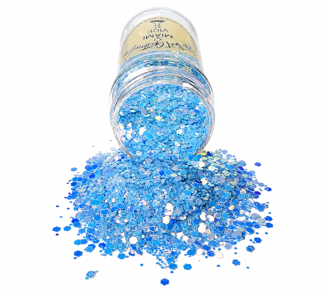 Miami Vice green glow in the dark chunky mix glitter