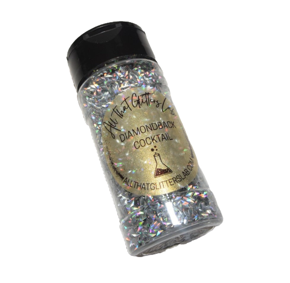 Diamondback Cocktail silver holographic scales glitter