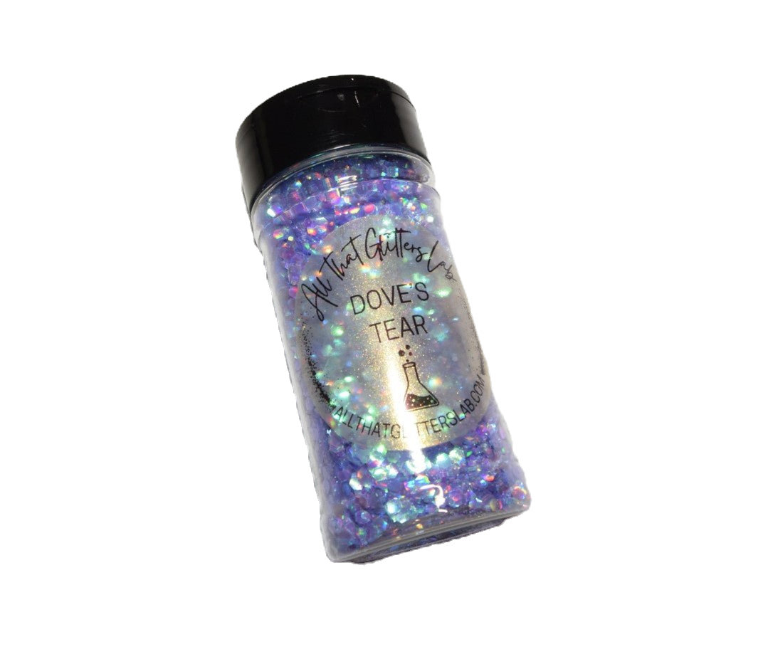 Dove's Tear purple iridescent chunky mix glitter