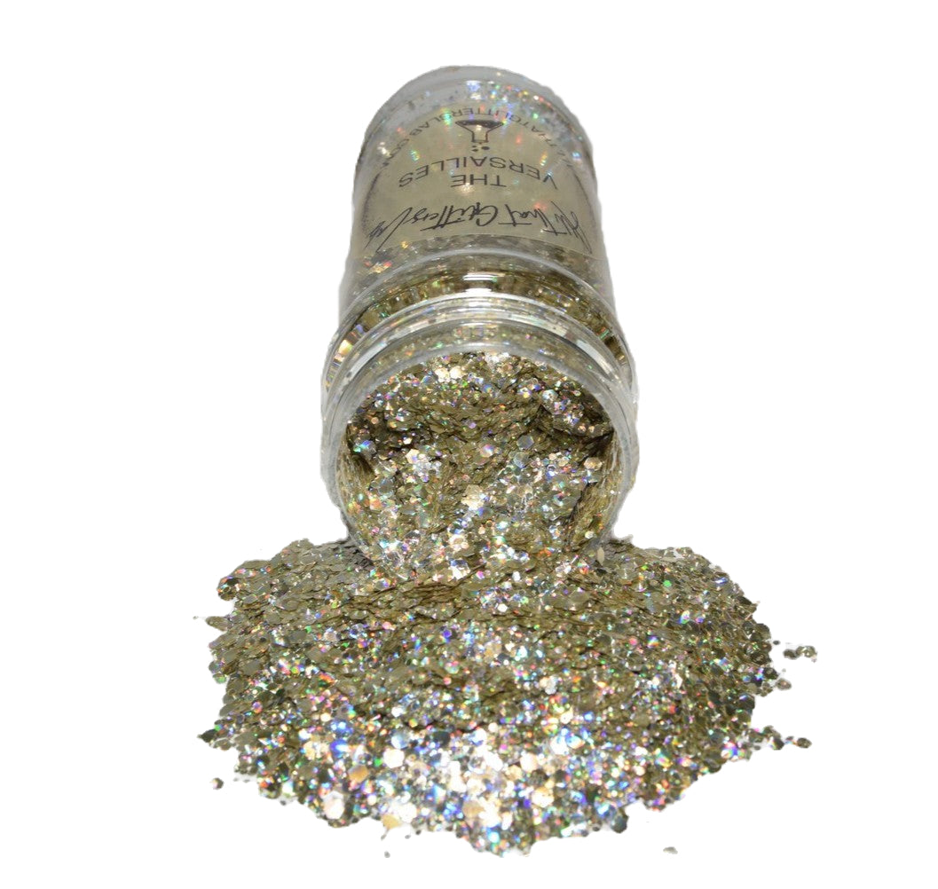 The Versailles silver holographic chunky mix glitter