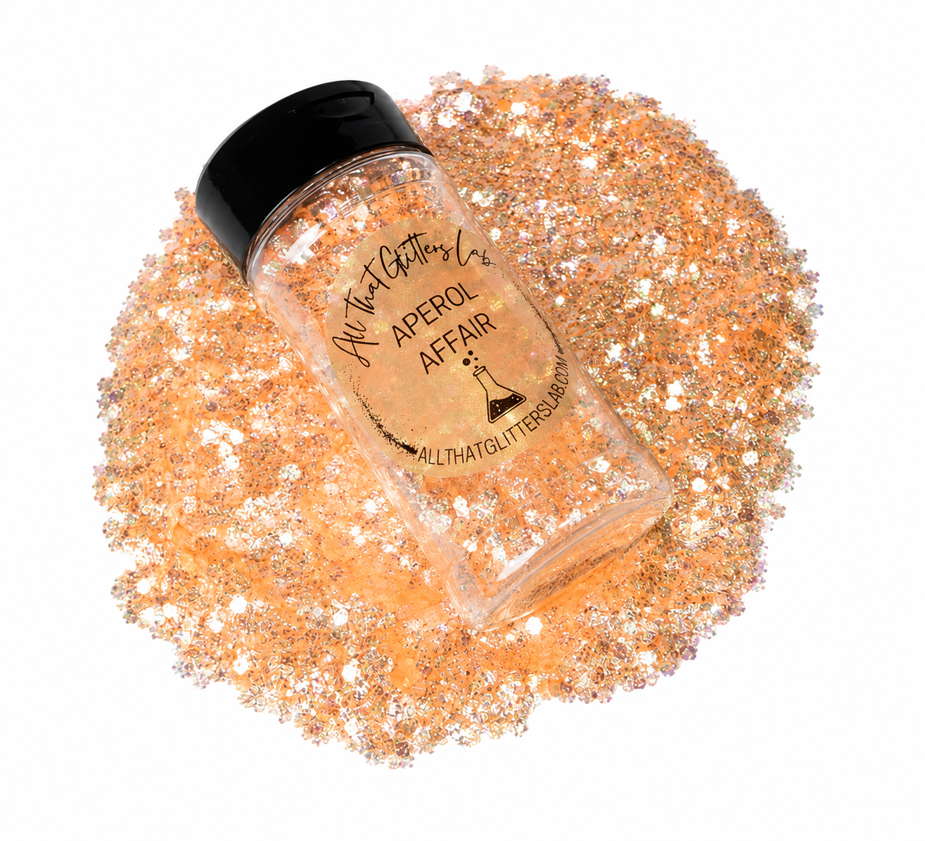 Aperol Affair orange iridescent chunky mix glitter