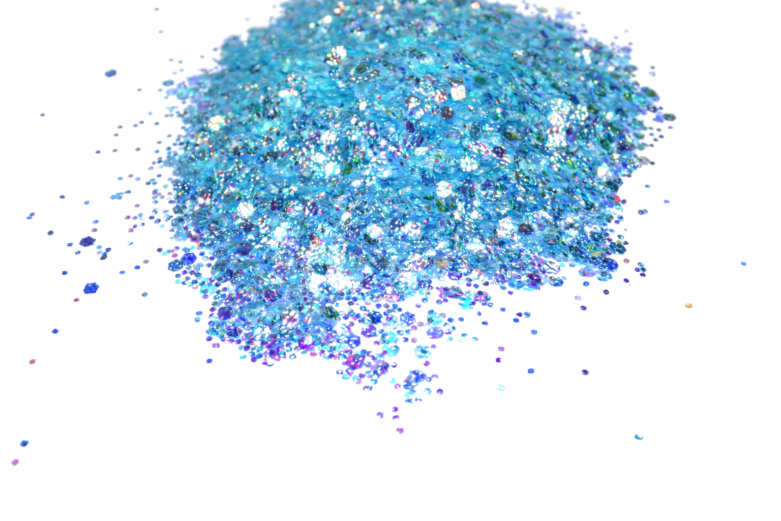 Opaline Ocean blue iridescent chunky mix glitter
