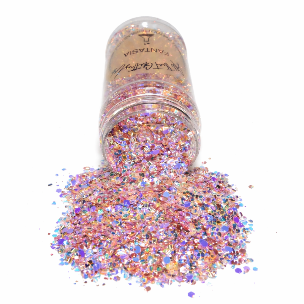 Fantasia yellow iridescent chunky mix glitter