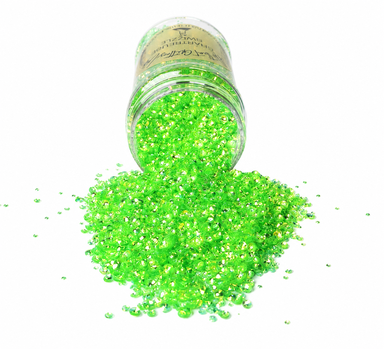 Chartreuse Swizzle green neon chunky mix glitter