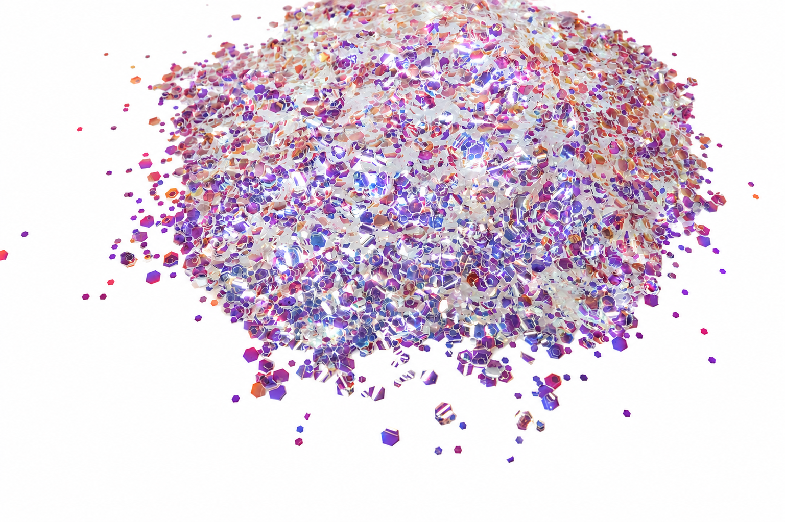 Ramos Gin Fizz white iridescent chunky mix glitter