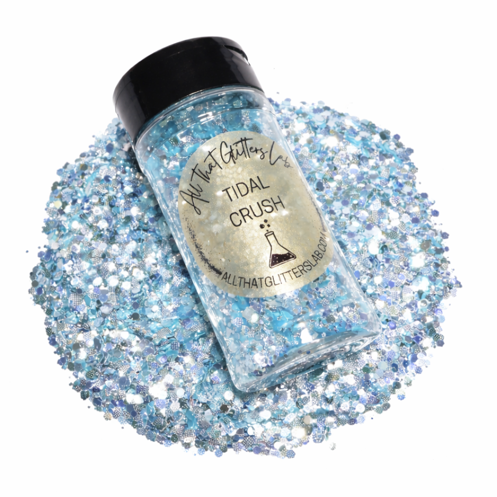 Tidal Crush blue iridescent chunky mix glitter