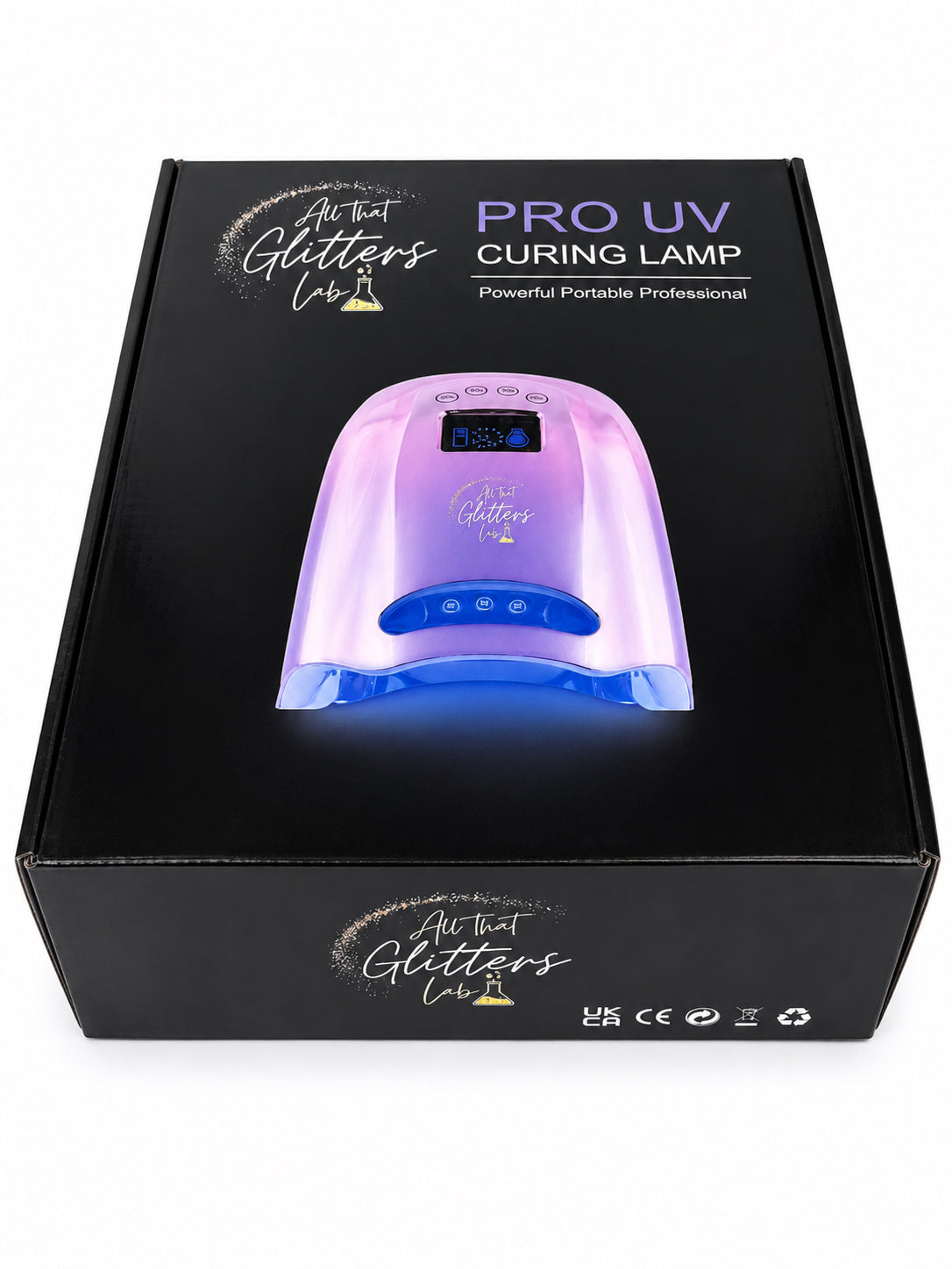 All That Glitters Lab 128W rechargeable cordless UV resin curing lamp