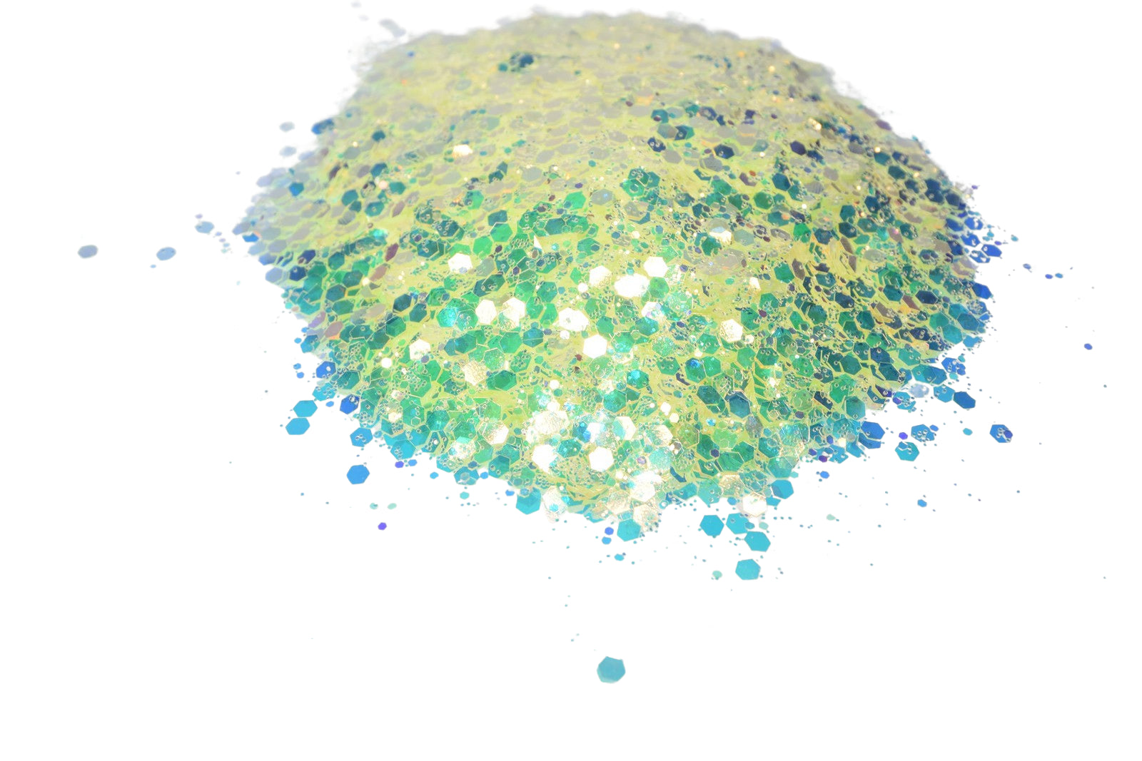 Dandelion Daiquiri yellow iridescent chunky mix glitter