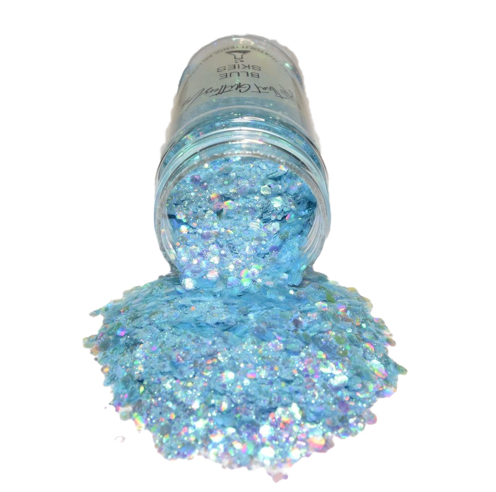 Blue Skies blue iridescent chunky mix glitter