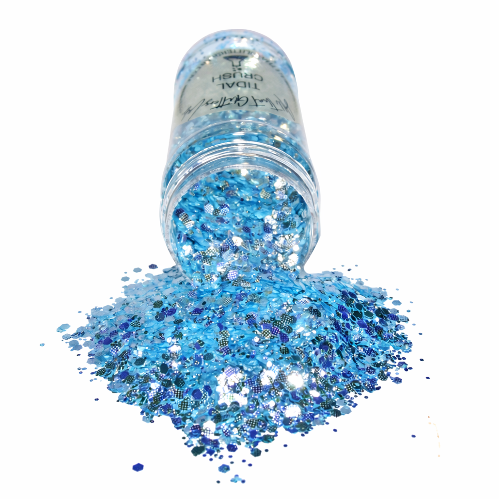 Tidal Crush blue iridescent chunky mix glitter