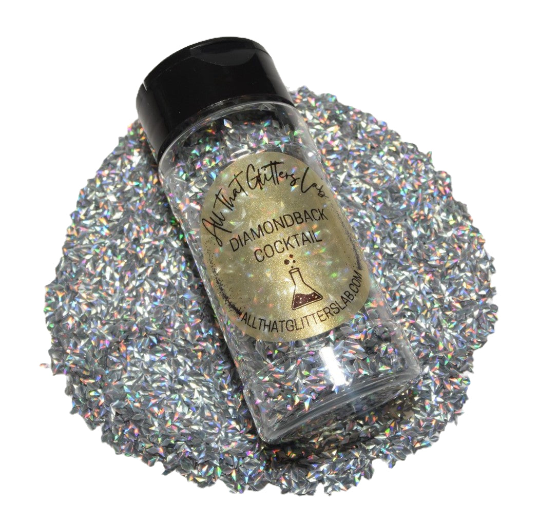 Diamondback Cocktail silver holographic scales glitter