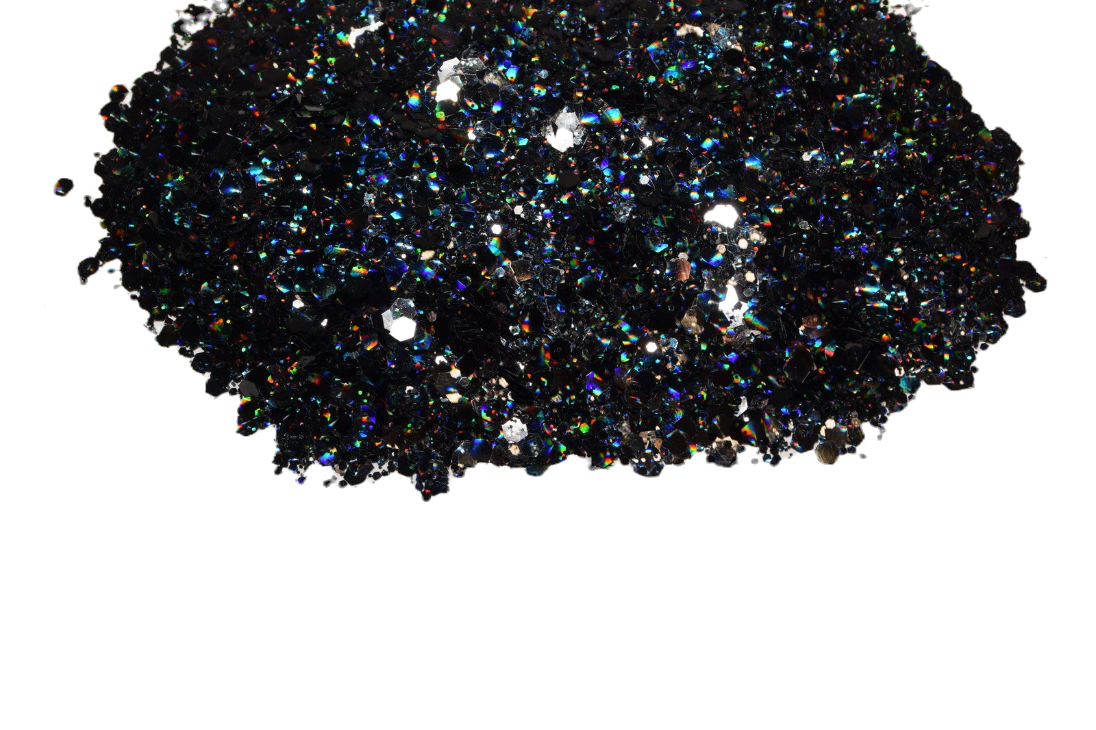 Black As My Soul black holographic chunky mix glitter