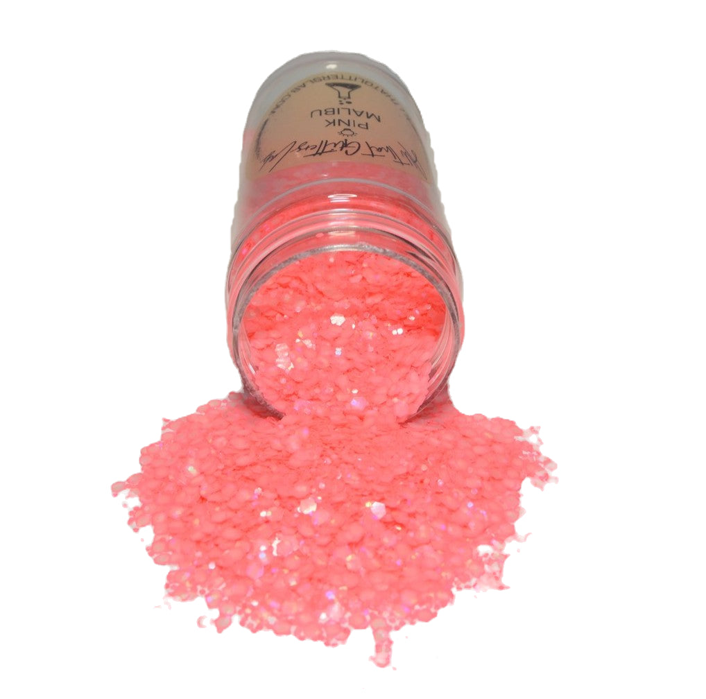 Pink Malibu glitter