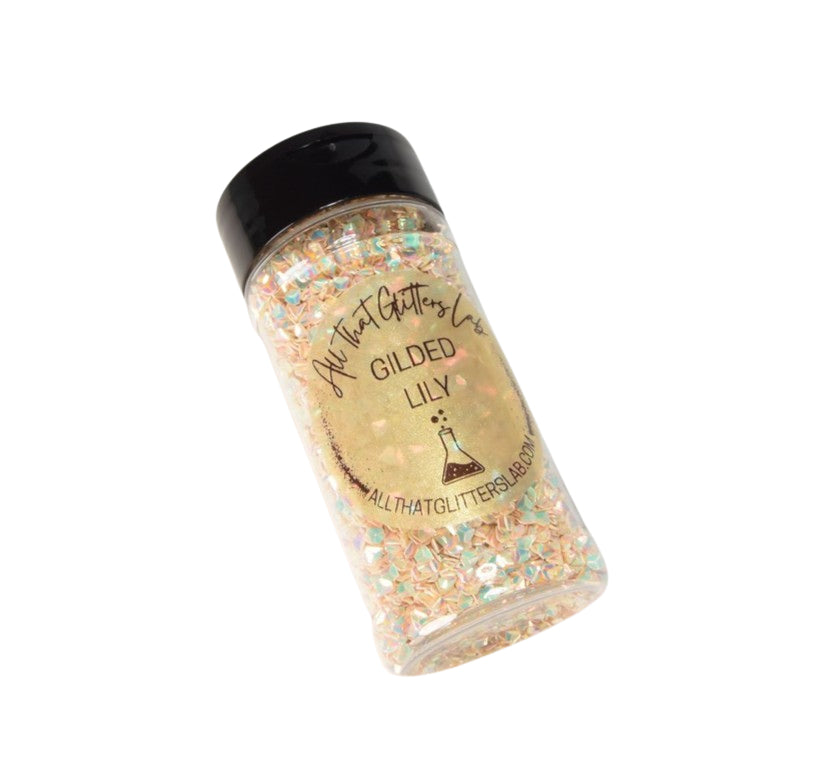 Gilded Lily gold iridescent glitter