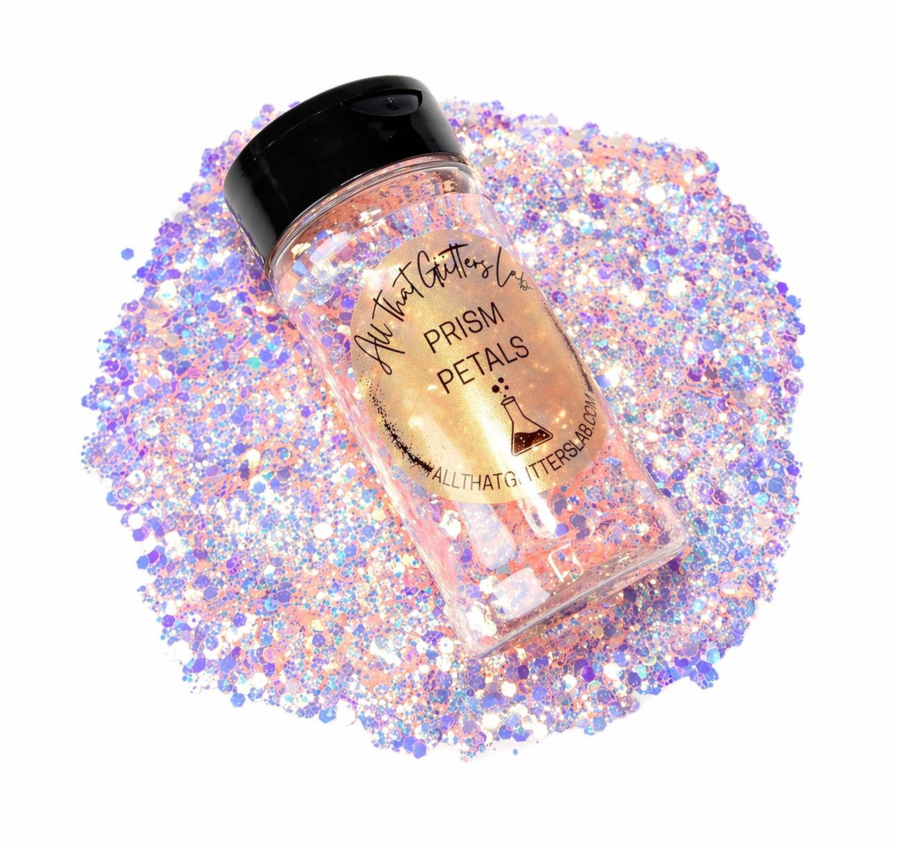 Prism Petal pink iridescent chunky mix glitter