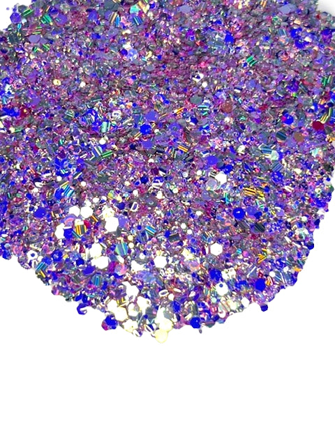 Unicorn Poop silver holographic chunky mix glitter