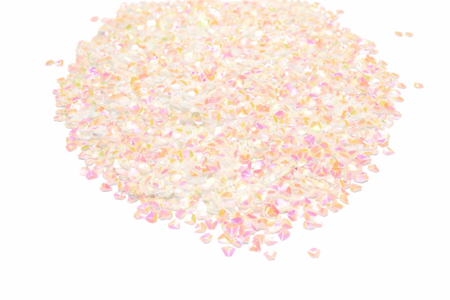 Diamond Pour white iridescent glitter