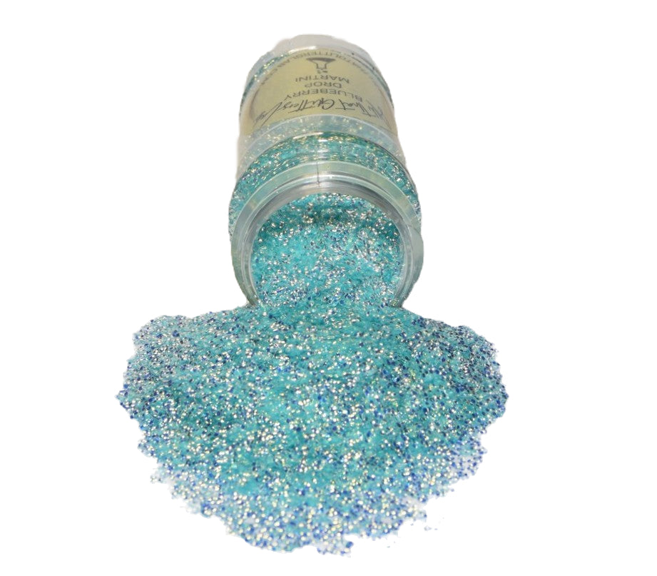 Blueberry Drop Martini blue iridescent tear glitter