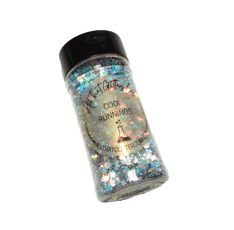 Cool Runnings blue holographic chunky mix glitter