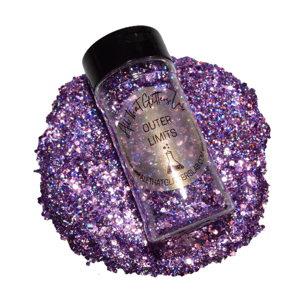 Outer Limits purple holographic chunky mix glitter