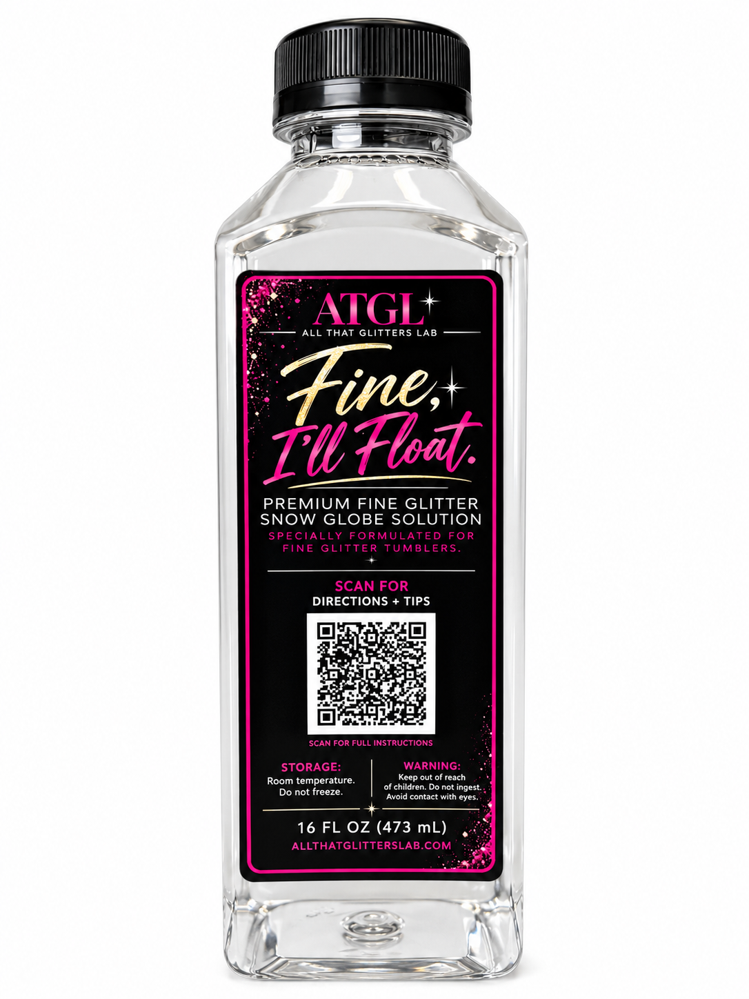 Fine, I'll Float ~ Premium Fine Glitter Snow Globe Solution