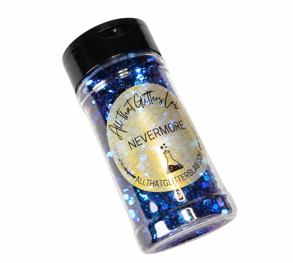 Bottle of Nevermore glitter by All That Glitters Lab