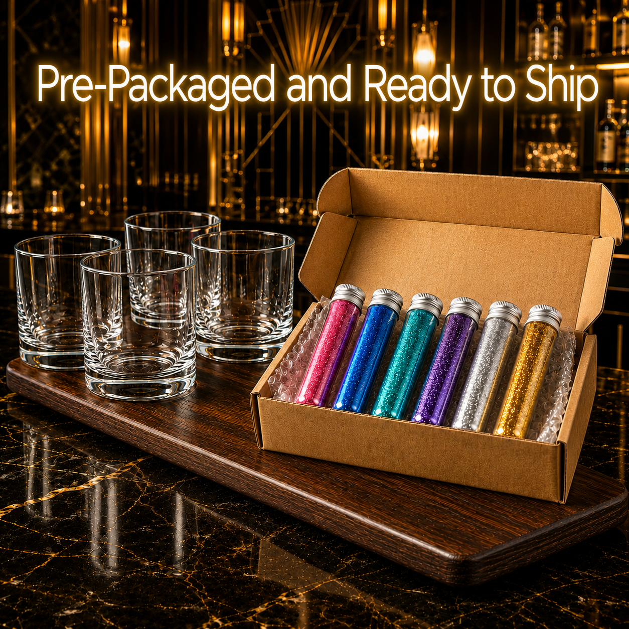 Pre-packaged Mystery Glitter Flights