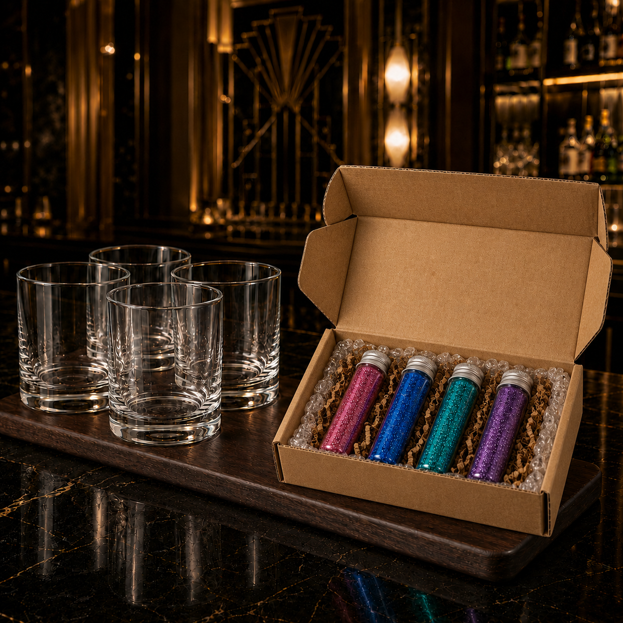 Pre-packaged Mystery Glitter Flights